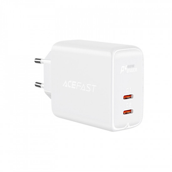Φορτιστής Ταξιδίου Acefast A9 Fast Charging USB-C QC3.0 / QC2.0 PD40W Λευκός 37367