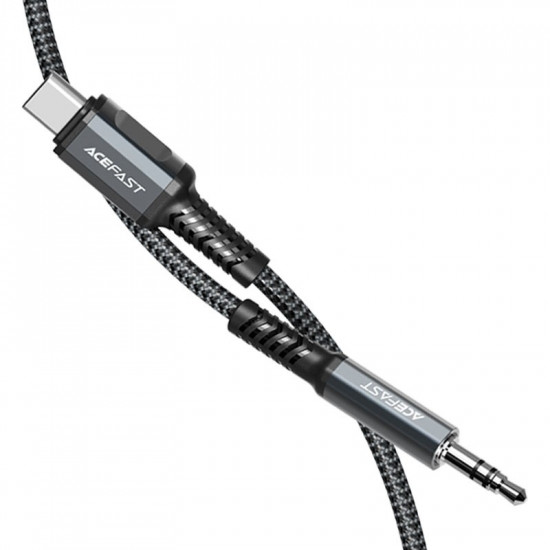 Καλώδιο σύνδεσης Acefast Μεταλλικό C1-08 USB-C σε 3.5mm Αρσενικό Braided Γκρι 1.2m 39361