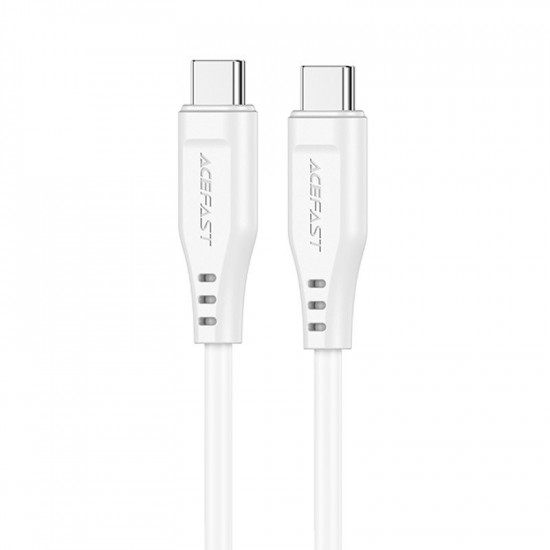 Καλώδιο Acefast C3-03 USB-C σε USB-C 3A 60W Braided Λευκό 1.2m 37392