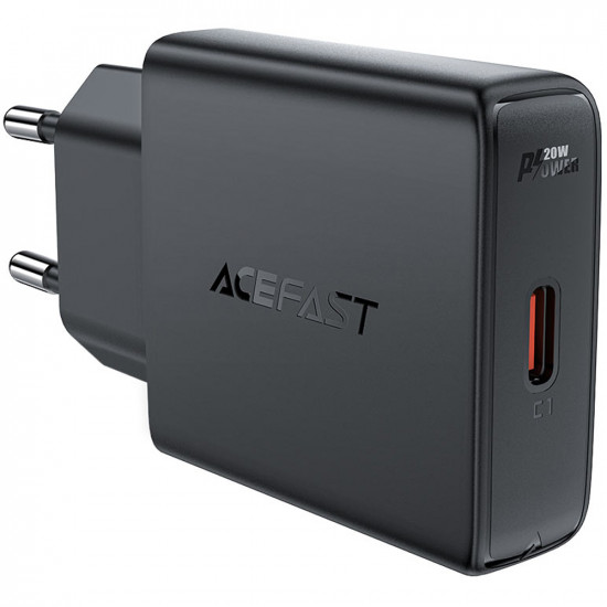 Φορτιστής Ταξιδίου Acefast A65 Ultra Thin Fast Charging 1xUSB-C PD20W QC3.0 GaN Μαύρος 47063