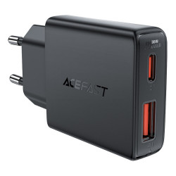 Φορτιστής Ταξιδίου Acefast  A69 GaN Mini με 1xUSB-A + 1xUSB-C PD30W Μαύρος 47759
