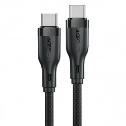 Καλώδιο σύνδεσης Acefast C8-03 USB-C σε USB-C 60W Braided Μαύρο 1.2m 45086
