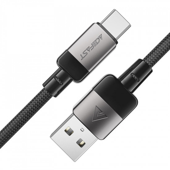 Καλώδιο Acefast C9-04 Μεταλλικό USB σε USB-C 3.0A Γρήγορη Φόρτιση Braided Μαύρο 1.2m 45824