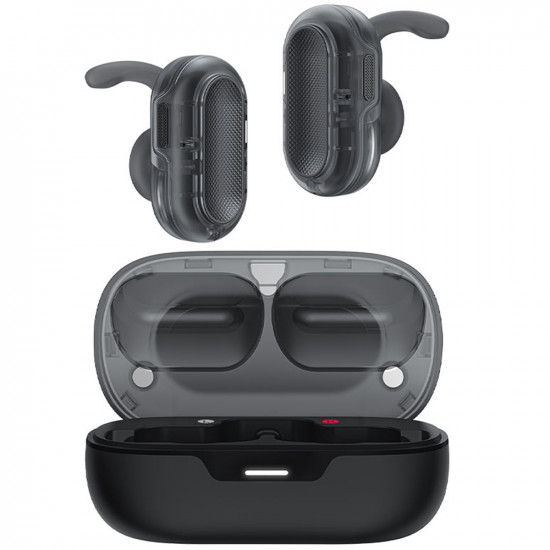 Wireless Earphones Hands Free Acefast FA003 TWS v5.3 550mAh 8hr Λειτουργίας 4-Mic ENC Τεχνολογία IPX4 και Ασύρματη Φόρτιση Μαύρα 47068