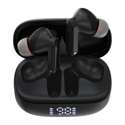 Wireless Earphones Hands Free Acefast W1 TWS v5.4 400mAh 8hr Λειτουργίας ANC 4-Mic ENC Τεχνολογία IPX4 με LED Ένδειξη Μπαταρίας Μαύρα 47755