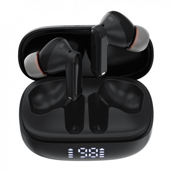 Wireless Earphones Hands Free Acefast W1 TWS v5.4 400mAh 8hr Λειτουργίας ANC 4-Mic ENC Τεχνολογία IPX4 με LED Ένδειξη Μπαταρίας Μαύρα 47755