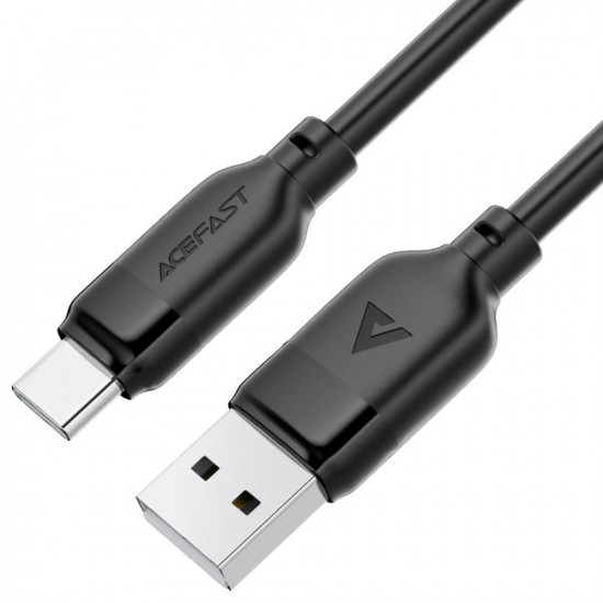 Καλώδιο Acefast C16-04 USB-A σε USB-C 3A USB2.0 με Ενισχυμένους Κονέκτορες Μαύρο 1.2m 47748