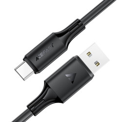 Καλώδιο Σύνδεσης Acefast C17-04 USB-A  σε USB-C 3A Fast Charge USB2.0 Silicon Μαύρο 1.2m. 47045