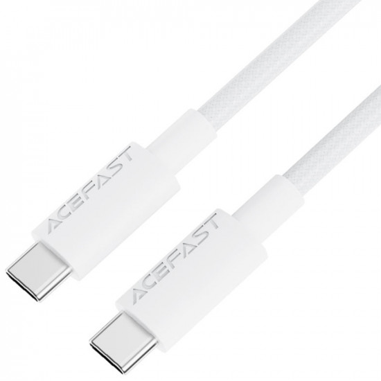 Καλώδιο Acefast C18-03 USB-C σε USB-C 60W 20V/3A USB2.0 Braided Λευκό 1.2m 47747