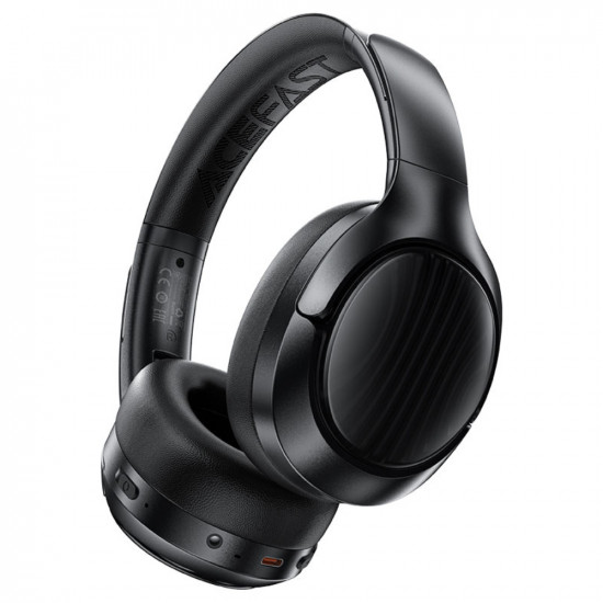 Wireless Ακουστικά Hi-Fi Stereo Acefast H5 30db ANC AUX 500mAh v5.4 Μαύρα με HD Μικρόφωνο Memory Foam Μαξιλαράκια και Θήκη 46968