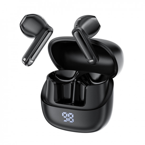 Wireless Earphones Hands Free Acefast W2 TWS v5.4 400mAh 8hr Λειτουργίας ANC και 4-Mic ENC Τεχνολογία IPX4 με LED Display Μαύρα 47767