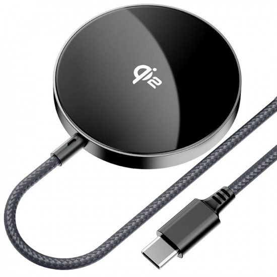 Ασύρματος Φορτιστής Acefast E24 15W Συμβατός με MagSafe και Qi2 Ασύρματη Φόρτιση Μαύρος 47769