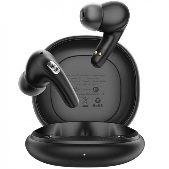 Wireless Hands Free Acefast W3 v5.4 350mAh ANC TWS 4-mic ENC με Mini Θήκη Φόρτισης Μαύρα 49545