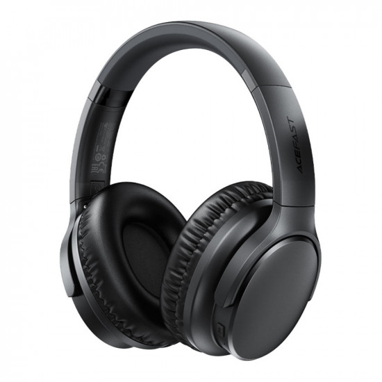 Wireless Ακουστικά Stereo Acefast H10 500mAh v5.4 Hi-Fi με Μικρόφωνο AUX USB-C 60ώρες Λειτουργία Μαύρα 49273