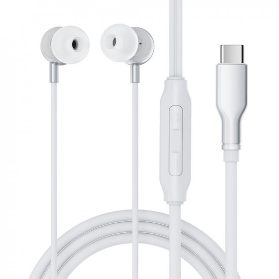 Hands Free Acefast L8 Earphones Stereo USB-C με Μικρόφωνο 1.2m Γκρι Συμβατά με Όλες τις Συσκευές USB-C 49566