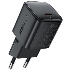 Φορτιστής Ταξιδίου Acefast A118 Mini Fast Charging 1xUSB-C PD30W QC3.0 GaN Μαύρος 49551