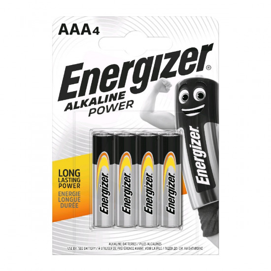Μπαταρία Αλκαλική Energizer Alkaline Power LR03 size AAA 1.5V Τεμ. 4 26135