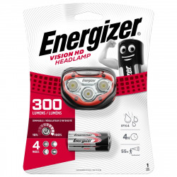 Φακός Κεφαλής Energizer Vision HD 3 Led 300 Lumens IPX4 με Μπαταρίες AAA 3 Τεμ. Κόκκινο 16719