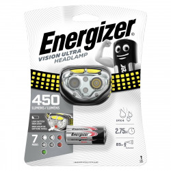 Φακός Κεφαλής Energizer Vision Ultra 450 Lumens IPX4 με 3 Μπαταρίες ΑΑΑ Μαύρο-Κίτρινο 26376