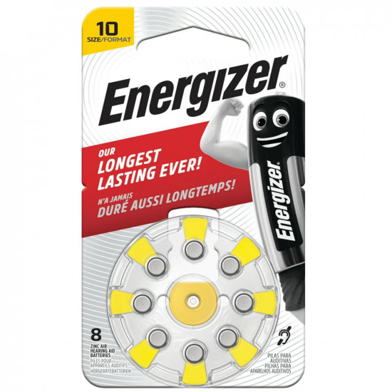 Μπαταρίες Ακουστικών Βαρηκοΐας Energizer Size 10 1.45V Τεμ. 8 50346