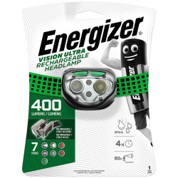 Φακός Κεφαλής Energizer Vision Ultra Rechargable 400 Lumens IPX4 με Καλώδιο Φόρτισης Πράσινο 26372