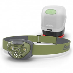 Φακός Κεφαλής Energizer Vision HD 3 Led 260 Lumens IPX4 με Θήκη Μετατροπής Φανού και μπαταρίες AAA  Πράσινο 45552