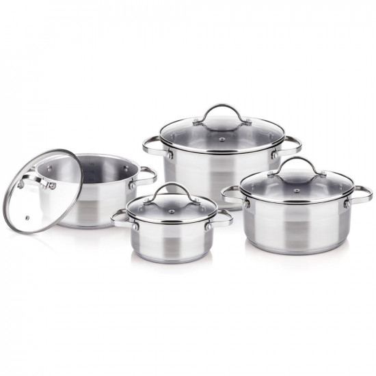 Σετ Μαγειρικά Σκεύη ELEGANT από Ανοξείδωτο Ατσάλι 8τεμ. Lamart LTSSSET8 Ασημί 42950