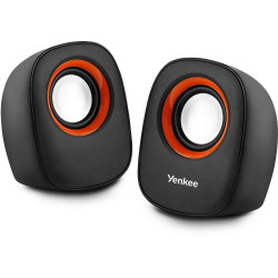 Yenkee YSP 2001BK Stereo Mini Ηχεία 2.0 6W Παροχή Ρεύματος μέσω USB-A Μαύρα 49736