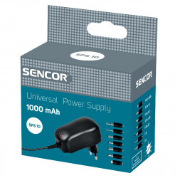 Universal Φορτιστής Sencor SPS 10 1000mAh  με αποσπόμενα βύσματα micro USB, 5.5 x 1.5, 5.5 x 2.5, 3.5 x 1.35, 5.0 x 2.1, 2.5mm, 3.5mm 44995