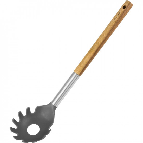 Κουτάλα Ζυμαρικών από Nylon με Ξύλινη Λαβή 32cm Lamart LT3980 Καφέ/Γκρι 43027