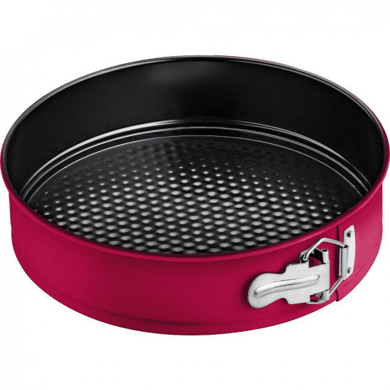 Φόρμα Ζαχαροπλαστικής Στρογγυλή με Αποσπώμενη Βάση Αντικολλητική 24x6,8cm Lamart LT3074 Κόκκινη 43059