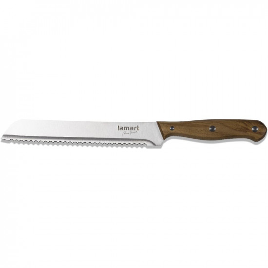 Μαχαίρι Ψωμιού από Ανοξείδωτο Ατσάλι με Ξύλινη Λαβή 19cm RENNES Lamart LT2090 43088