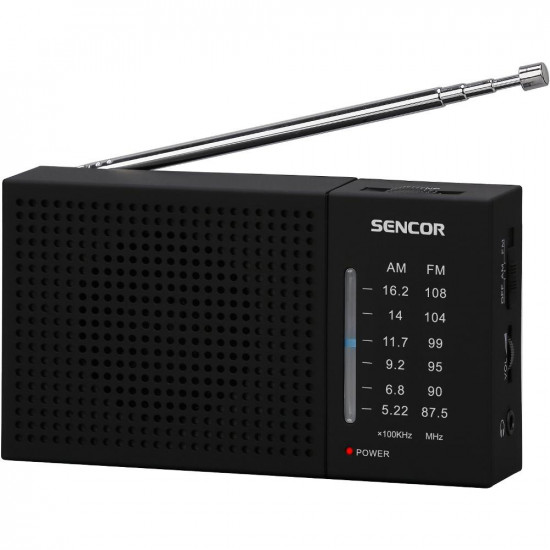 Φορητό Ραδιόφωνο AM/FM 3,5mm 2AA Sencor SRD 1800 Μαύρο 41622