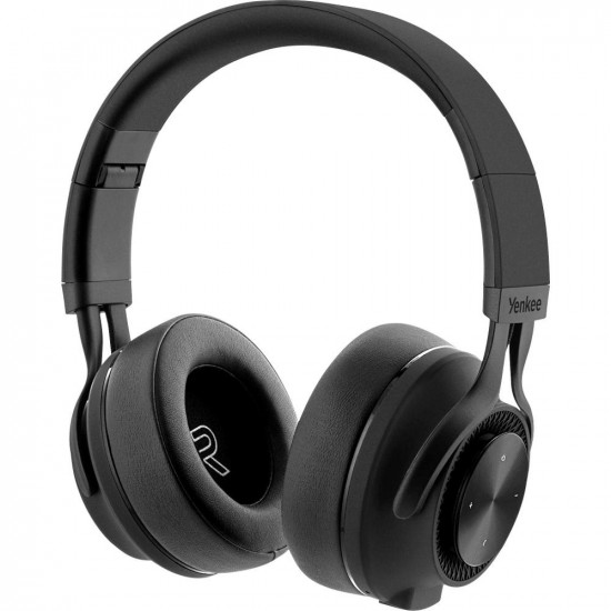 Wireless Ακουστικά Stereo Yenkee YHP 20BT v5.0 300mAh 8hrs Αναπαραγωγής με Κουμπιά Αφής Μικρόφωνο και Θύρα AUX Μαύρα 49762