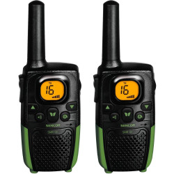 Walkie Talkie Σετ 2τεμ. με Yποδοχή Hands Free 2.5mm Εύρος Κάλυψης 7 km 3ΑΑΑ Sencor SMR 131 Μαύρο/Πράσινο 41351