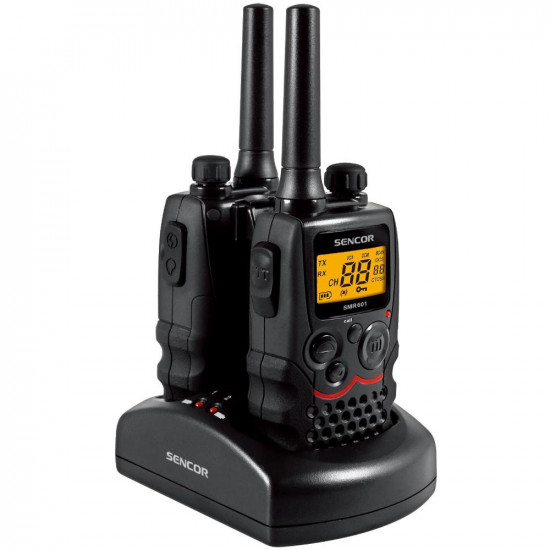 Walkie Talkie Sencor SMR 601 TWIN με 16 Κανάλια και Εμβέλεια έως 8 km. Περιλαμβάνει 8xAAA Μπαταρίες και Σταθμό Φόρτισης 41352