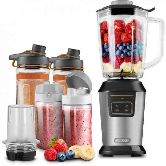 Μπλέντερ Set Smoothie Maker 300/600/900ml 800W Sencor SBL 7570SS Ασημί 42579