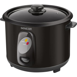 Ατμομάγειρας Ρυζιού Rice Cooker 1lt Stainless Steel Sencor SRM 1001BK Μαύρο 42586