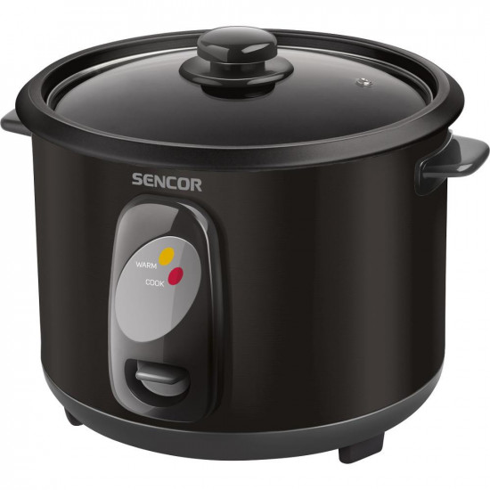 Ατμομάγειρας Ρυζιού Rice Cooker 1lt Stainless Steel Sencor SRM 1001BK Μαύρο 42586