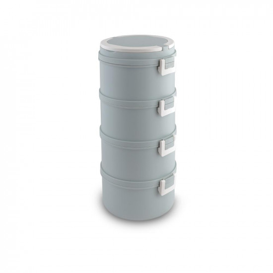 Φαγητοδοχείο Lunchbox 4 Επιπέδων Χωρητικότητας 4x700ml Lamart LT6041 Γκρι 43221