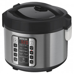 Ατμομάγειρας Ρυζιού Rice Cooker 1,5lt με Οθόνη και 11 Λειτουργίες Sencor SRM 3151BK Ασημί 42762
