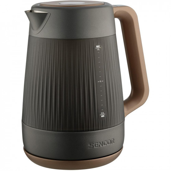 Βραστήρας με Γυάλινη Κανάτα και Επιλόγη Θερμοκρασίας 1,7lt 2000W Sencor SWK 0931BK Μαύρo/Καφέ 42771