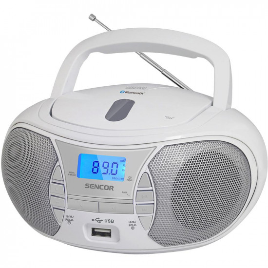 Ασύρματο ΡαδιοCD Sencor SPT 2700 WH CD/MP3/USB/BT 5.0 3W 41779