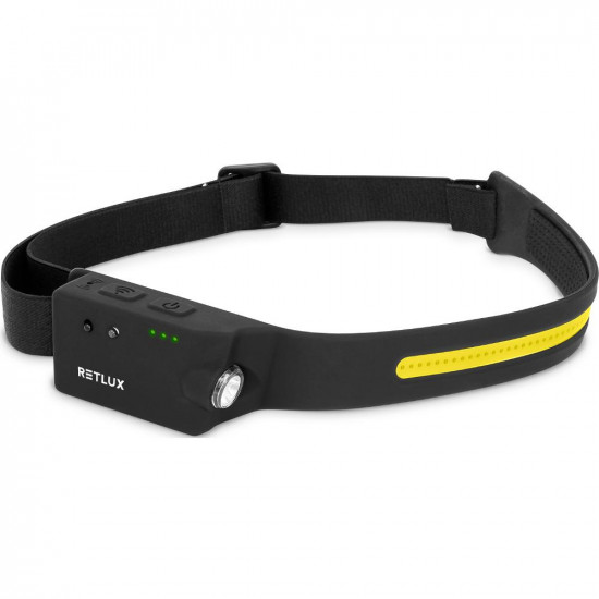 Επαναφορτιζόμενος Φακός Κεφαλής Retlux RPL 700 350 Lumens IP43 με Αισθητήρα Kίνησης 1200mAh 44411
