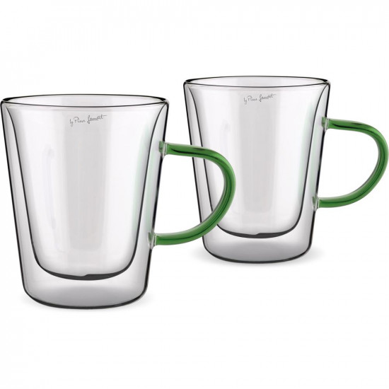 Σετ Ποτήρια Τσαγιού VASO Lamart LT9118 Γυάλινα με Διπλό Τοίχωμα 300ml Πράσινο 2 Τεμ 46726