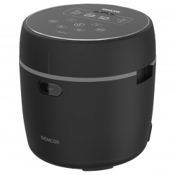 Ατμομάγειρας Ρυζιού Sencor SRM 0671BK  0,6lt 500W με Αντικολλητική Επιφάνεια Low Carb και Low Sugar Function Μαύρο 45591