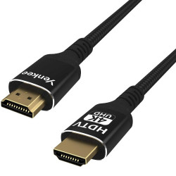 Καλώδιο HDMI Yenkee YCH 130 2.0 4K/60Hz Gold Plated Braided Μαύρο 3m 49786