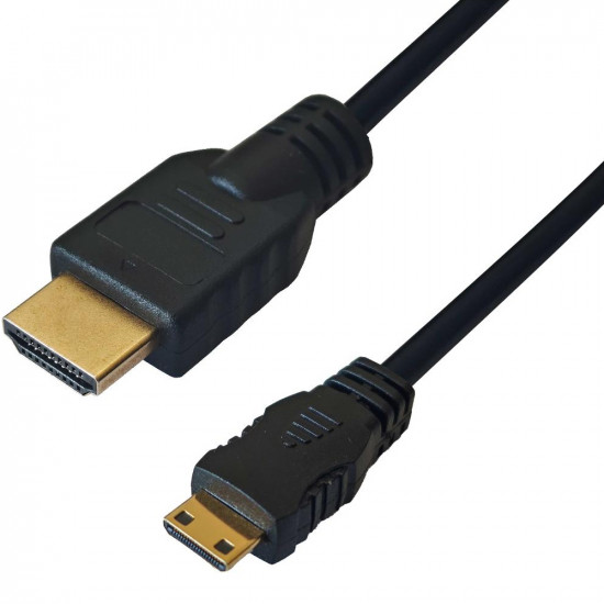 Καλώδιο HDMI σε Mini HDMI Yenkee YCH 215 2.0 4K/60Hz Gold Plated Μαύρο 1.5m 49787