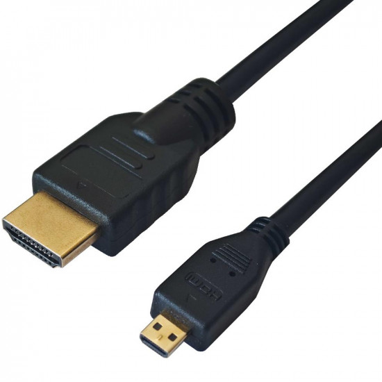 Καλώδιο HDMI σε Micro HDMI Yenkee YCH 315 2.0 4K/60Hz Gold Plated Μαύρο 1.5m 49788