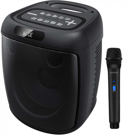 Φορητό Ηχείο Bluetooth Sencor PARTYCON 100W TWS AUX 3.5mm, BT v5.0, USB, FM, Ασύρματο Μικρόφωνο, LED Φωτισμό, IPX4 και Λειτουργία Powerbank 47797